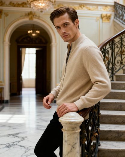 MONVIEL | CASHMERE ZIP-UP