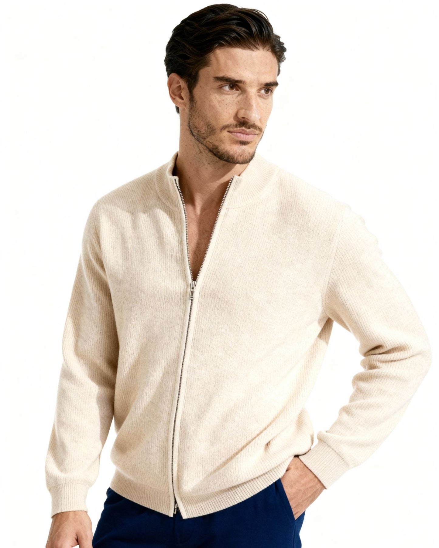 MONVIEL | CASHMERE ZIP-UP