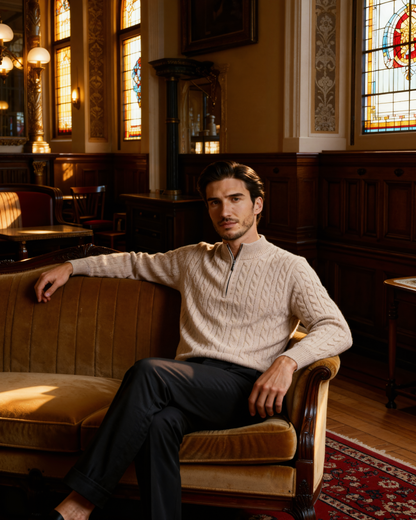 MONVIEL | HALF-ZIP CARDIGAN