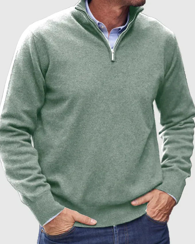 MANSSINO™ | Men's Slim Fit Quarter-Zip Pullover