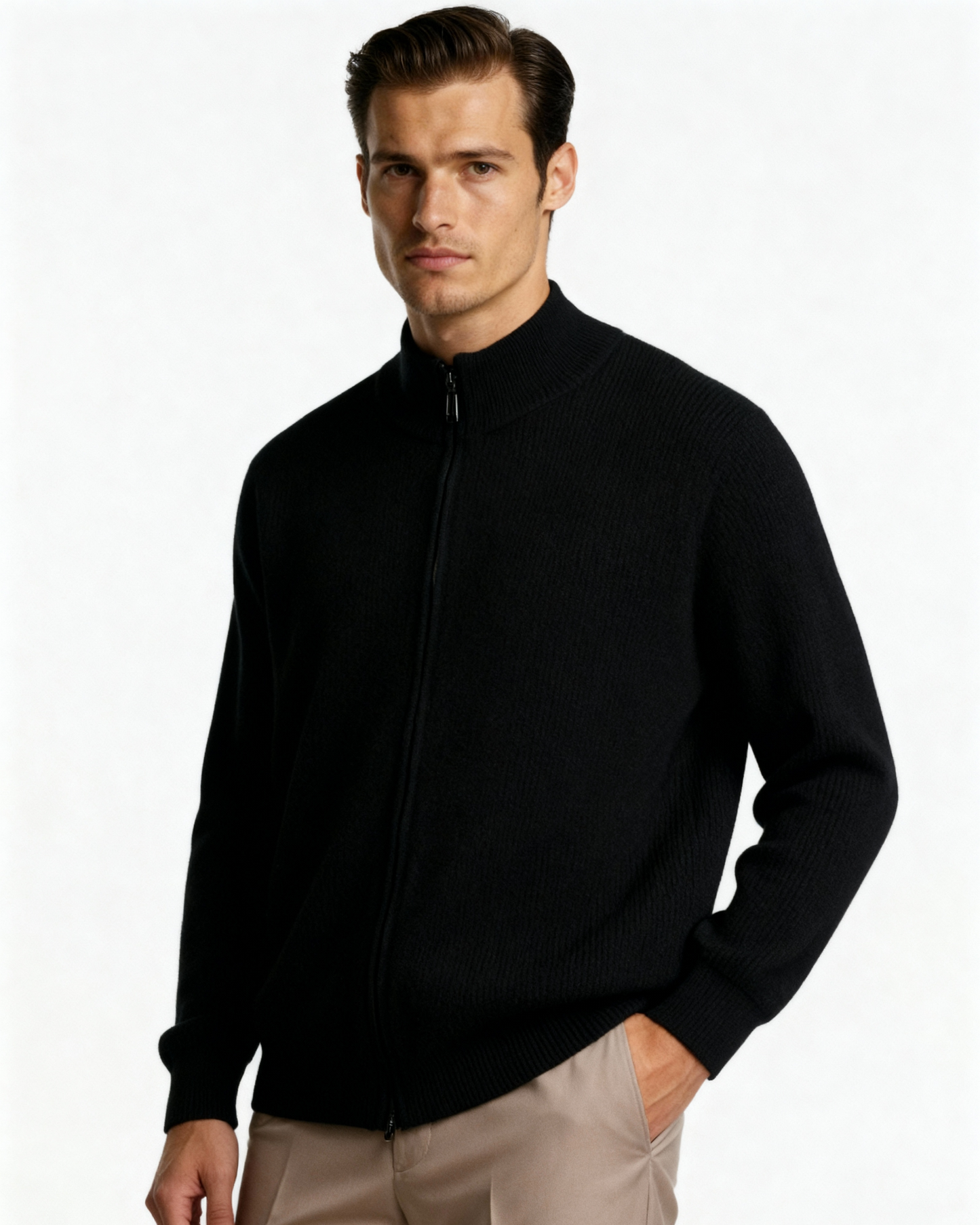 MONVIEL | CASHMERE ZIP-UP