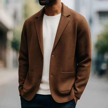 MANSSINO™ | Wool Knit Lapel Cardigan