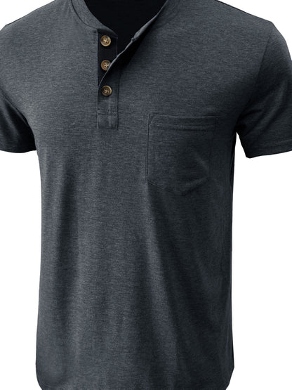 MONVIEL™ | Men's Cotton Henley T-Shirt