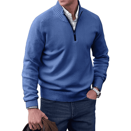 Fergal™ | Pull maille zippé col montant