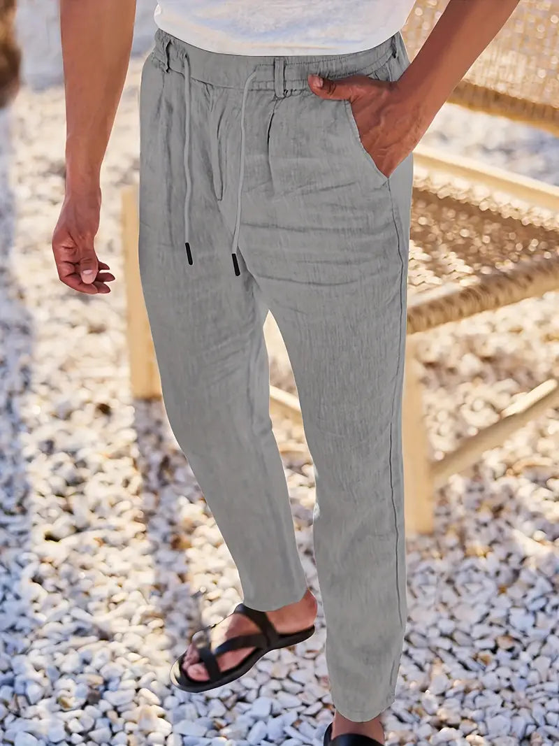 MANSSINO™ | Men's Linen Drawstring Tapered Trousers