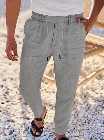 MANSSINO™ | Men's Linen Drawstring Tapered Trousers