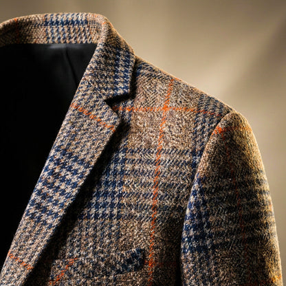 MANSSINO™ | Houndstooth Two-Button Blazer