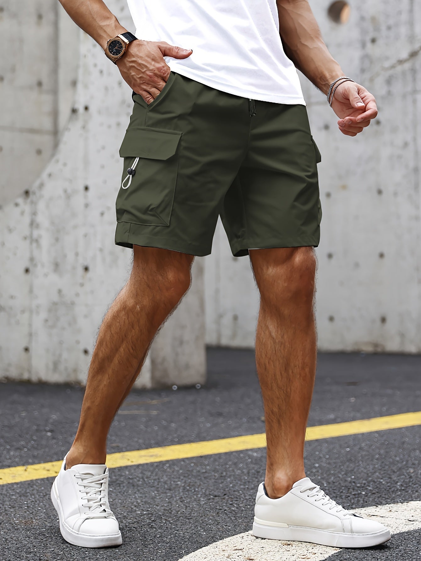 MANSSINO™ | Men's Relaxed Polyester Cargo Shorts