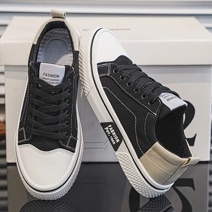 MANSSINO™ | Men's Color-Block Canvas Low-Top Sneaker