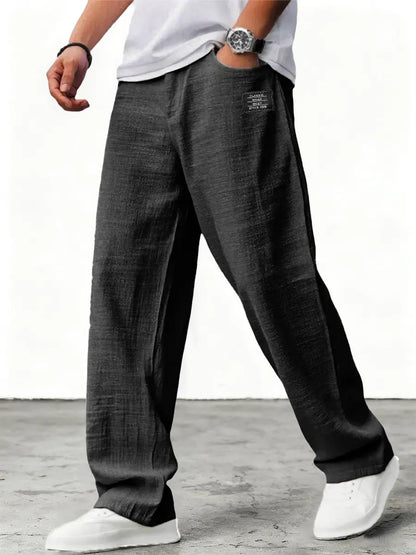 MONVIEL™ | Men's Relaxed Textured Summer Trousers