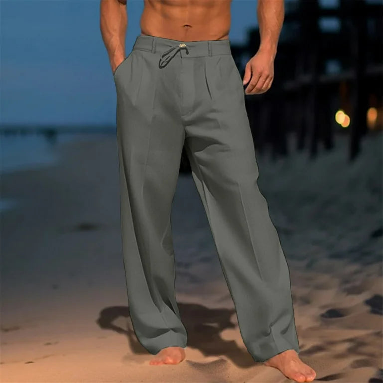MANSSINO™ | Men's Pleated Linen Drawstring Trousers