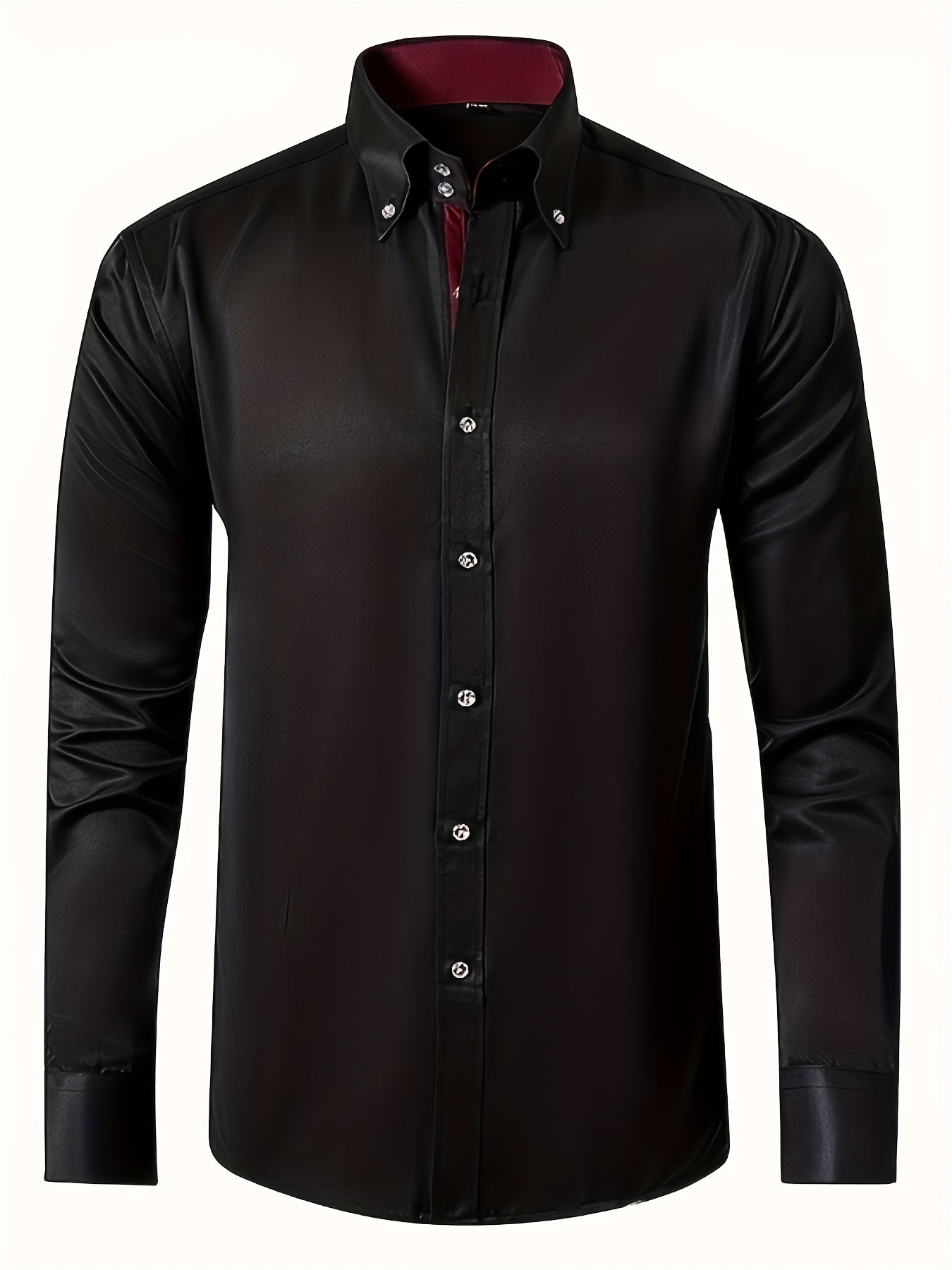 MONVIEL™ | Men's Satin-Finish Long-sleeve Shirt