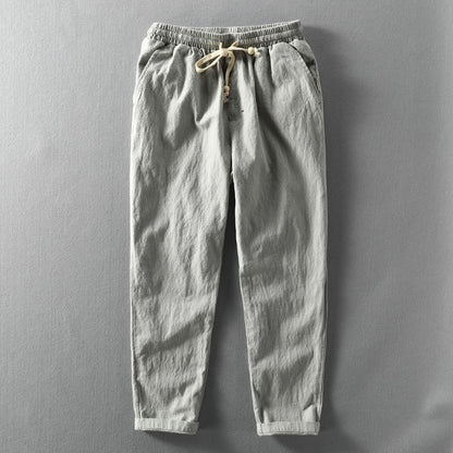 Pantalon En Lin À Coupe Décontractée Pour Homme