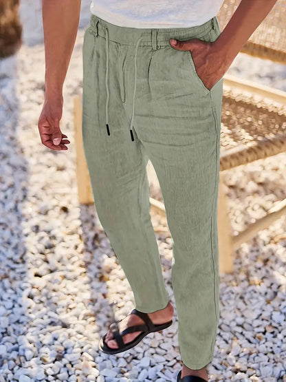MANSSINO™ | Men's Linen Drawstring Tapered Trousers