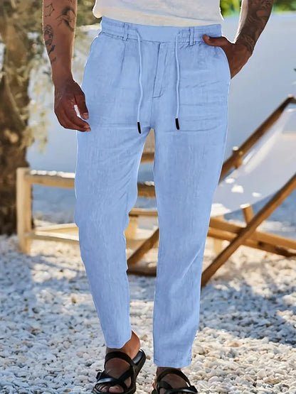 MANSSINO™ | Men's Linen Drawstring Tapered Trousers