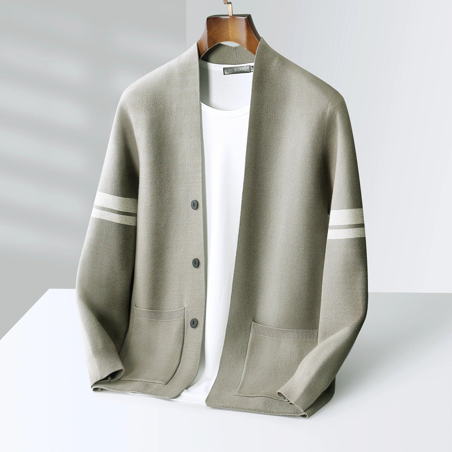 MANSSINO™ | Men's Lightweight Wool Blend Button Cardigan