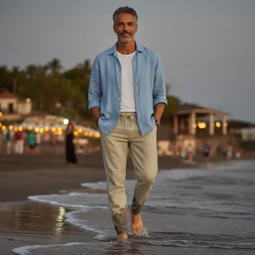 MONVIEL™ | Men's Classic Linen Beach Trousers