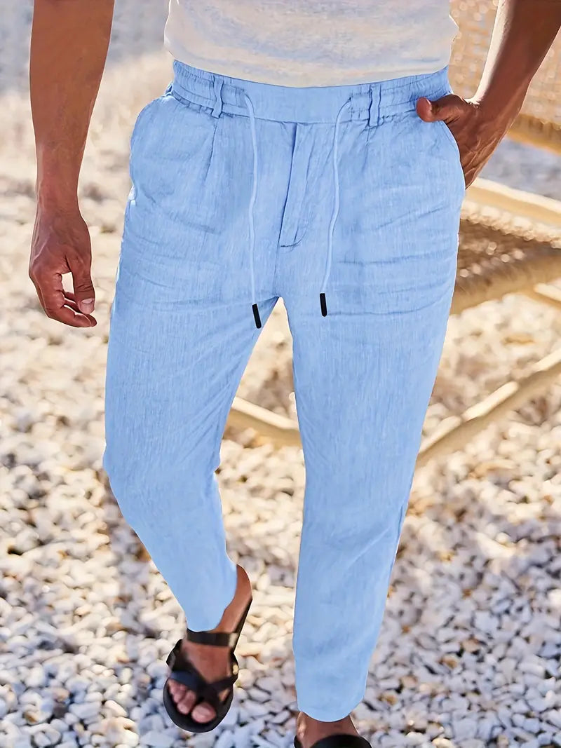 MANSSINO™ | Men's Linen Drawstring Tapered Trousers