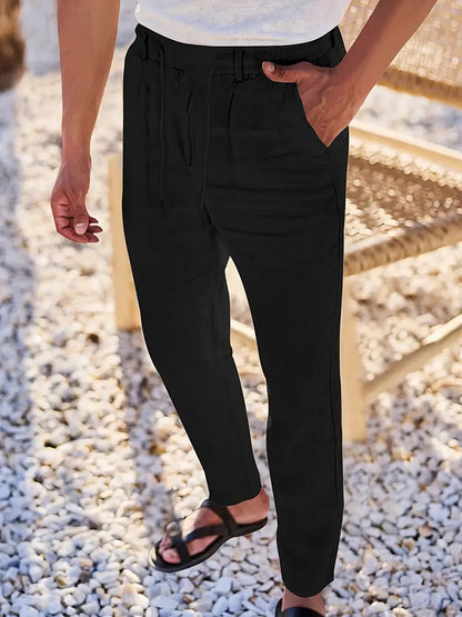 MANSSINO™ | Men's Linen Drawstring Tapered Trousers