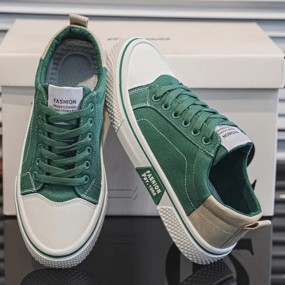 MANSSINO™ | Men's Color-Block Canvas Low-Top Sneaker