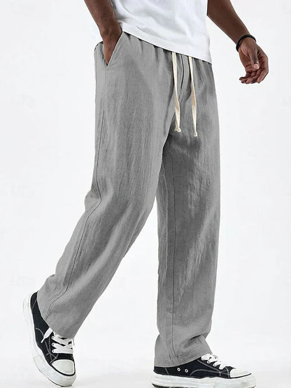 MONVIEL™ | Men's Drawstring Linen-Blend Loose Trousers
