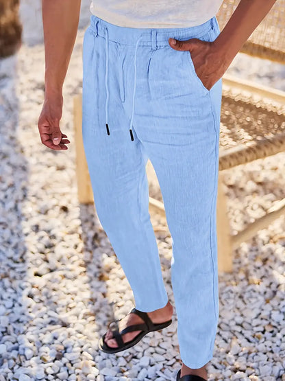MANSSINO™ | Men's Linen Drawstring Tapered Trousers