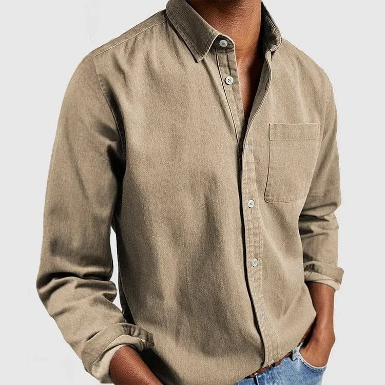 MONVIEL | Button-Up Polo-Collar Shirt
