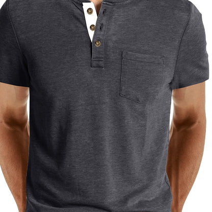 MONVIEL™ | Men's Cotton Henley T-Shirt