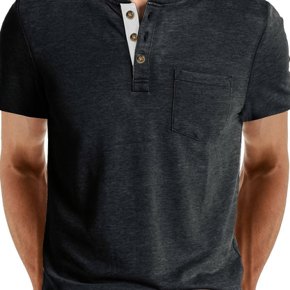 MONVIEL™ | Men's Cotton Henley T-Shirt