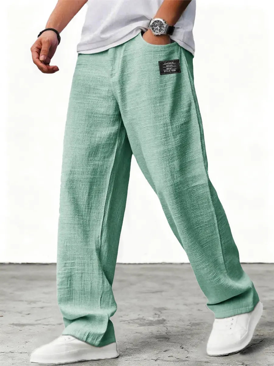 MONVIEL™ | Men's Relaxed Textured Summer Trousers