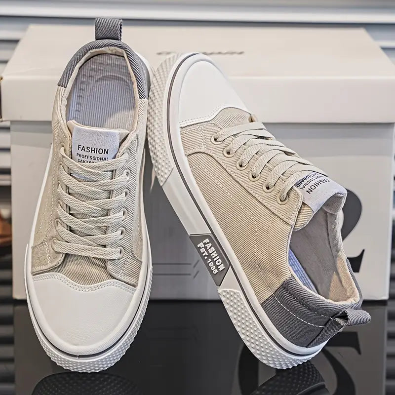 MANSSINO™ | Men's Color-Block Canvas Low-Top Sneaker