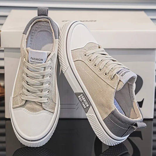 MANSSINO™ | Men's Color-Block Canvas Low-Top Sneaker