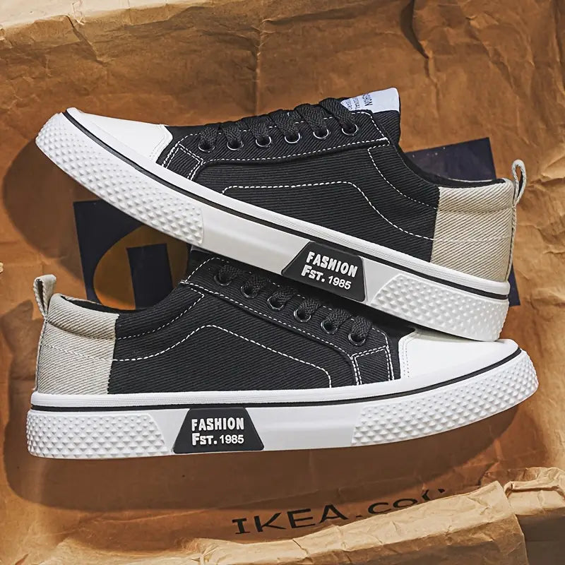MANSSINO™ | Men's Color-Block Canvas Low-Top Sneaker