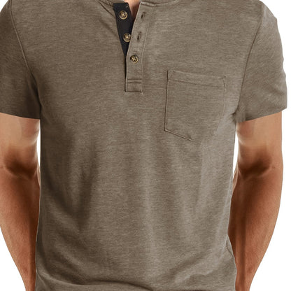 MONVIEL™ | Men's Cotton Henley T-Shirt