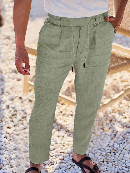 MANSSINO™ | Men's Wide-Leg Linen Drawstring Trousers