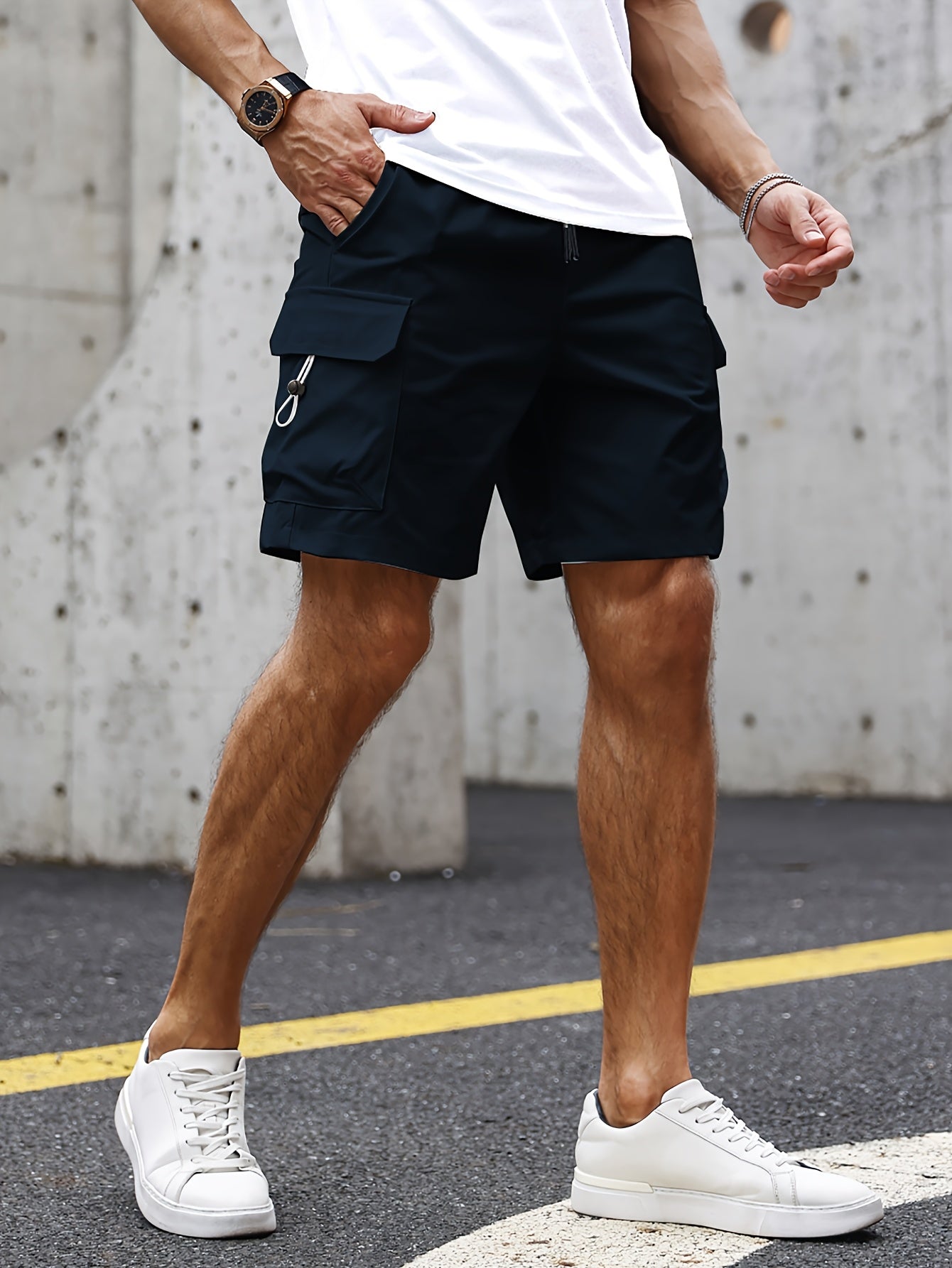 MANSSINO™ | Men's Relaxed Polyester Cargo Shorts