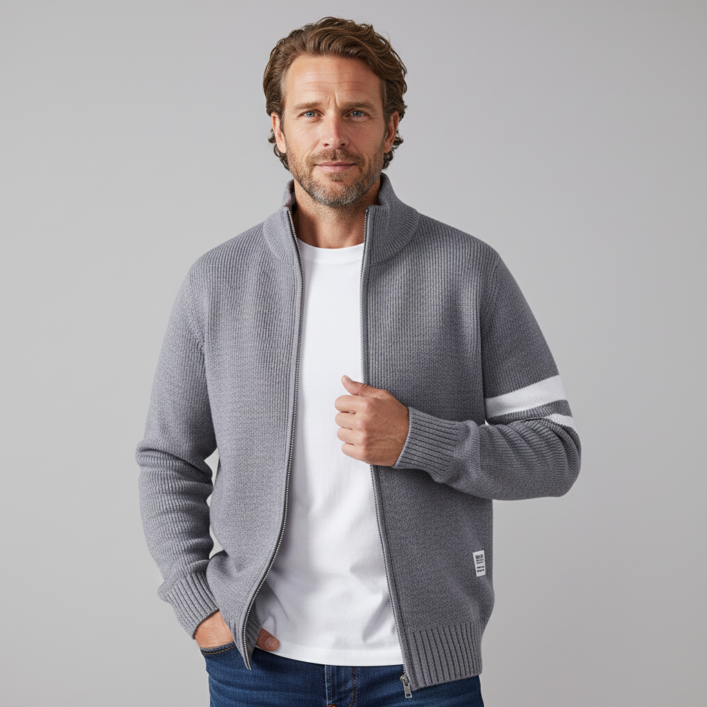 MANSSINO™ | Zip-Up Knit Sweater