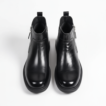MANSSINO™ | Men's Cowhide Leather Zip Boot