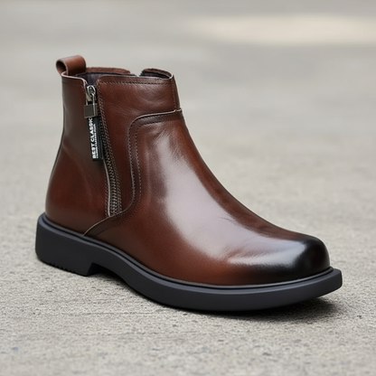MANSSINO™ | Men's Side-Zip Leather Boots