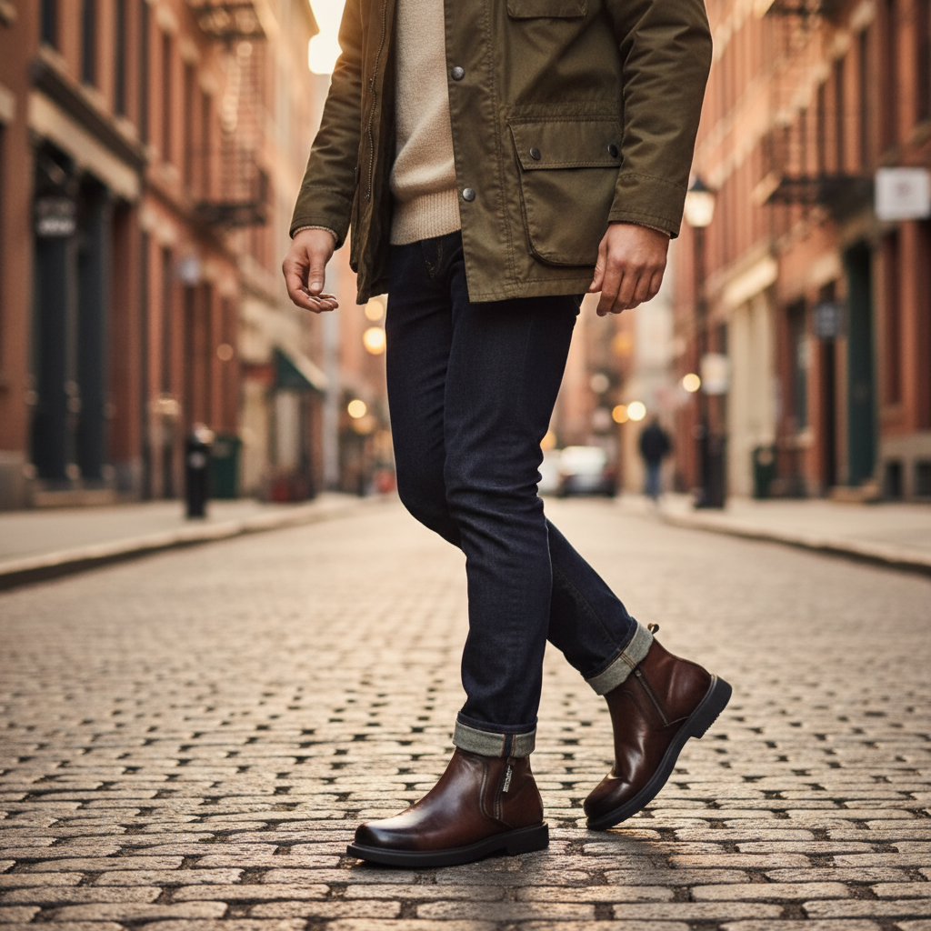 MANSSINO™ | Men's Cowhide Leather Zip Boot