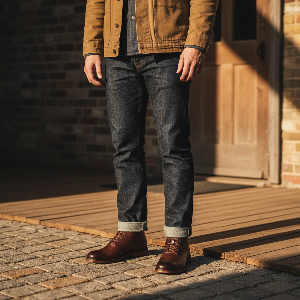 MANSSINO™ | Men's Full-Grain Leather Lace-Up Boot