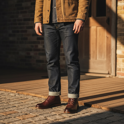 MANSSINO™ | Men's Full-Grain Leather Lace-Up Boot