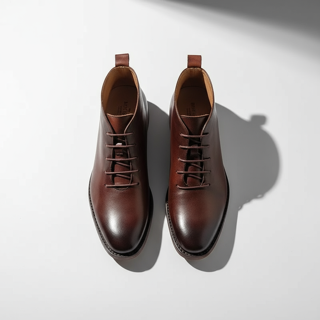 MANSSINO™ | Men's Full-Grain Leather Lace-Up Boot