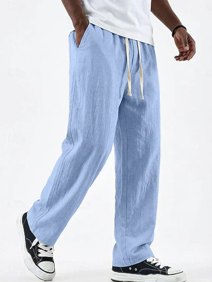 MONVIEL™ | Men's Drawstring Linen-Blend Loose Trousers