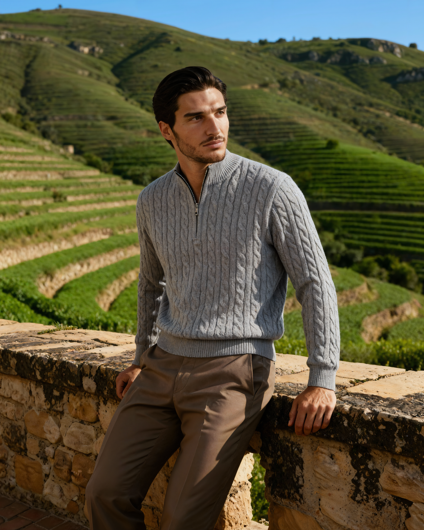 MONVIEL | HALF-ZIP CARDIGAN