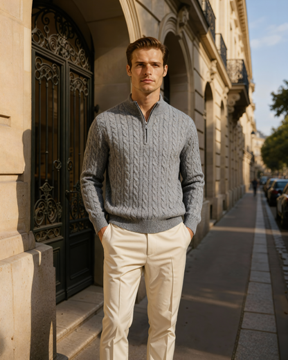 MONVIEL | HALF-ZIP CARDIGAN