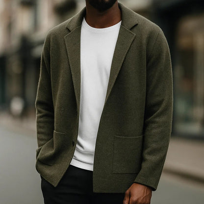 MANSSINO™ | Wool Knit Lapel Cardigan