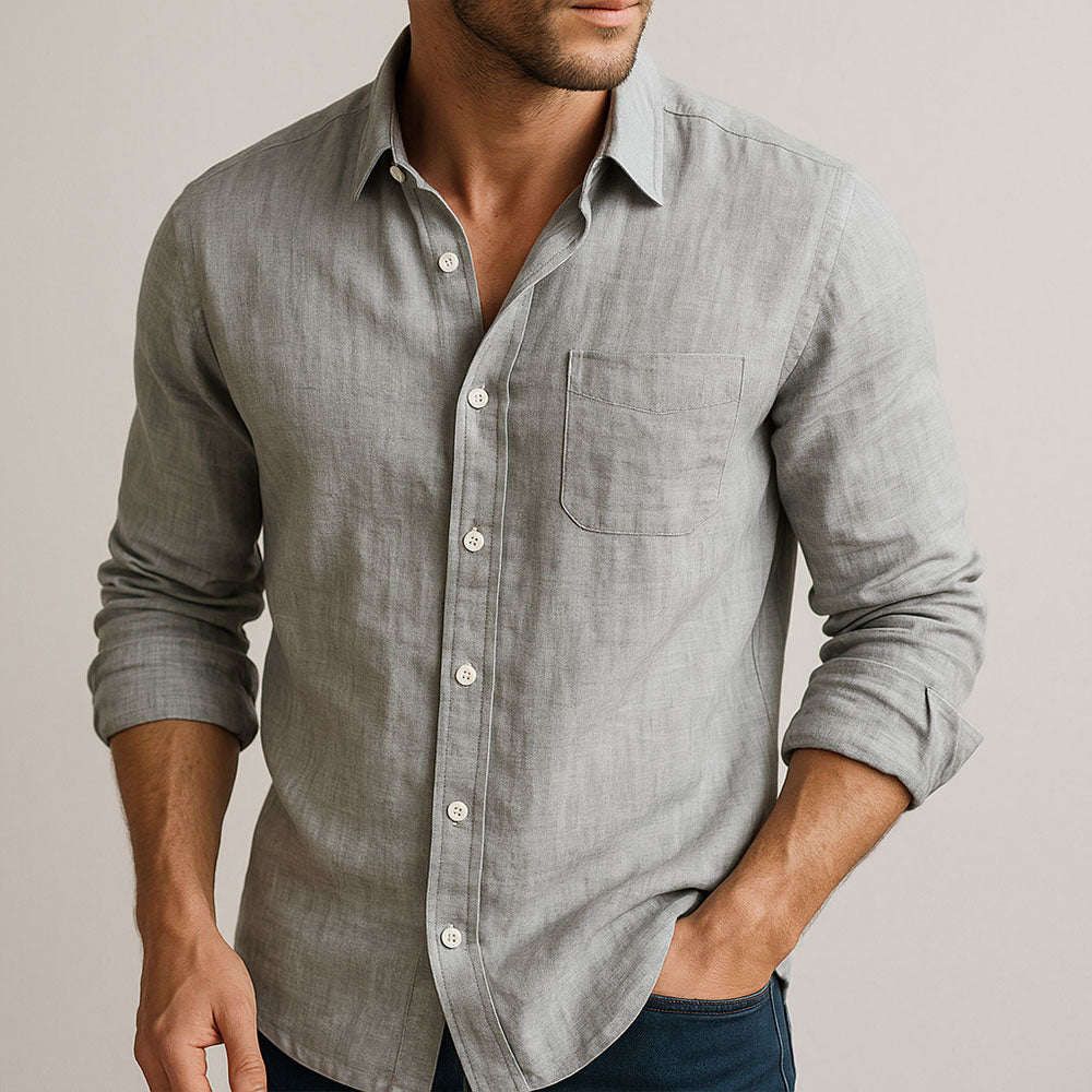 MONVIEL | SIMPLE LINEN SHIRT