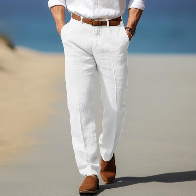 MONVIEL | Mens Premium Linen Trousers
