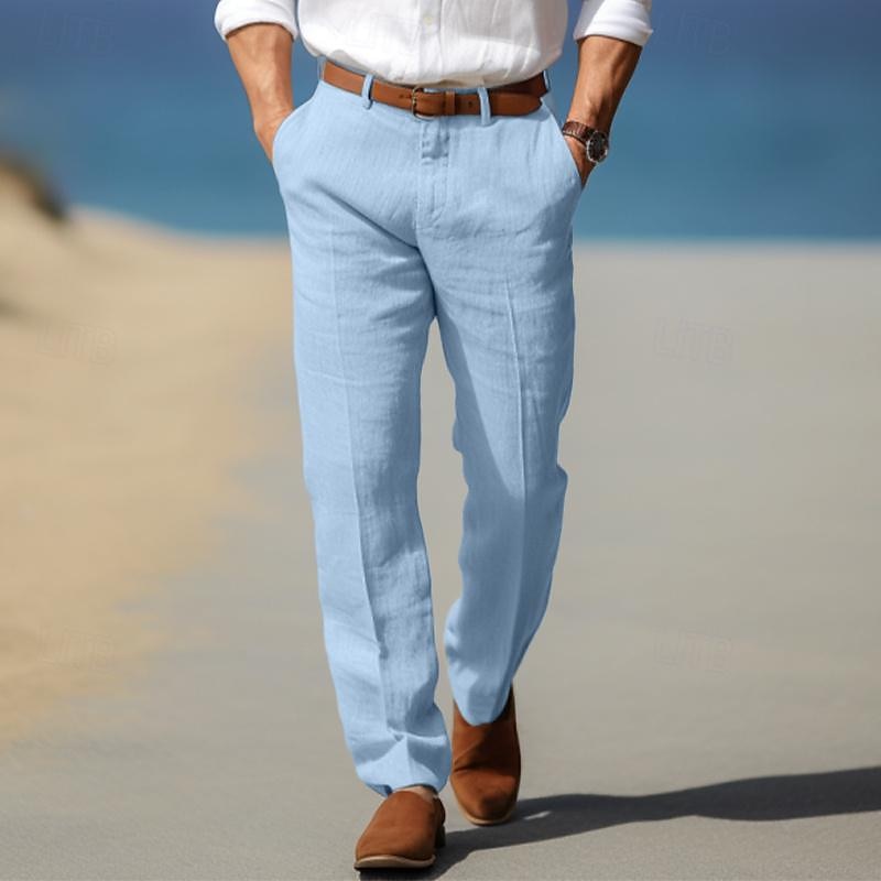 MONVIEL | Mens Premium Linen Trousers